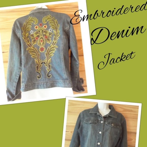 Carol Anderson Jackets & Blazers - Embroidered Jean Jacket